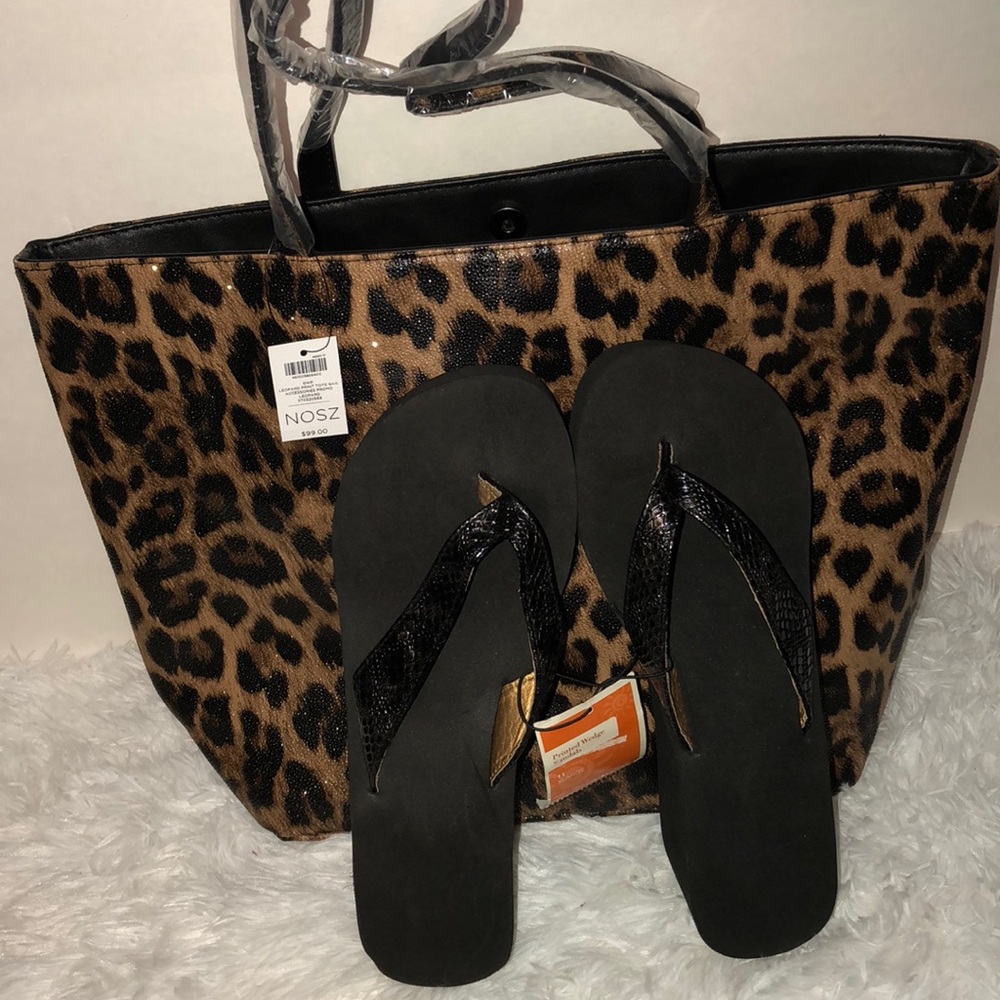 Chico leopard print bag (Sandals not included)